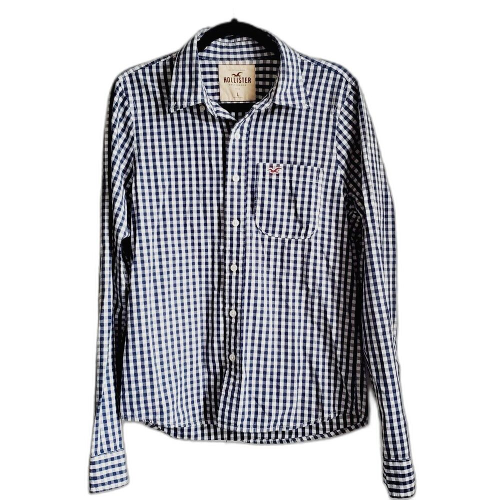 Lot of 3 Men’s Shirts Hollister & Calvin Klein Size Large Long Sleeve GUC - Picture 9 of 14